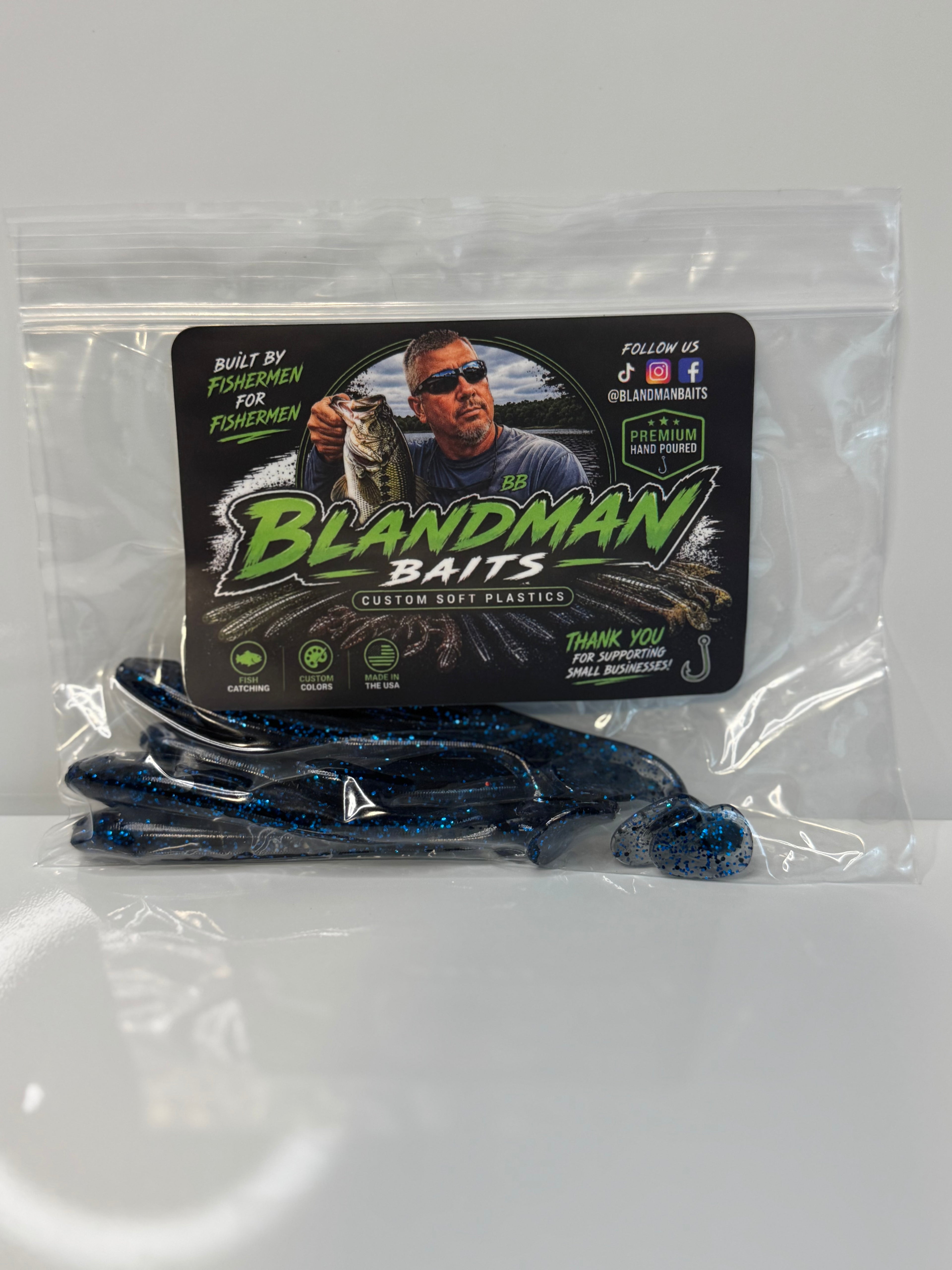 Midnight blue swim baits