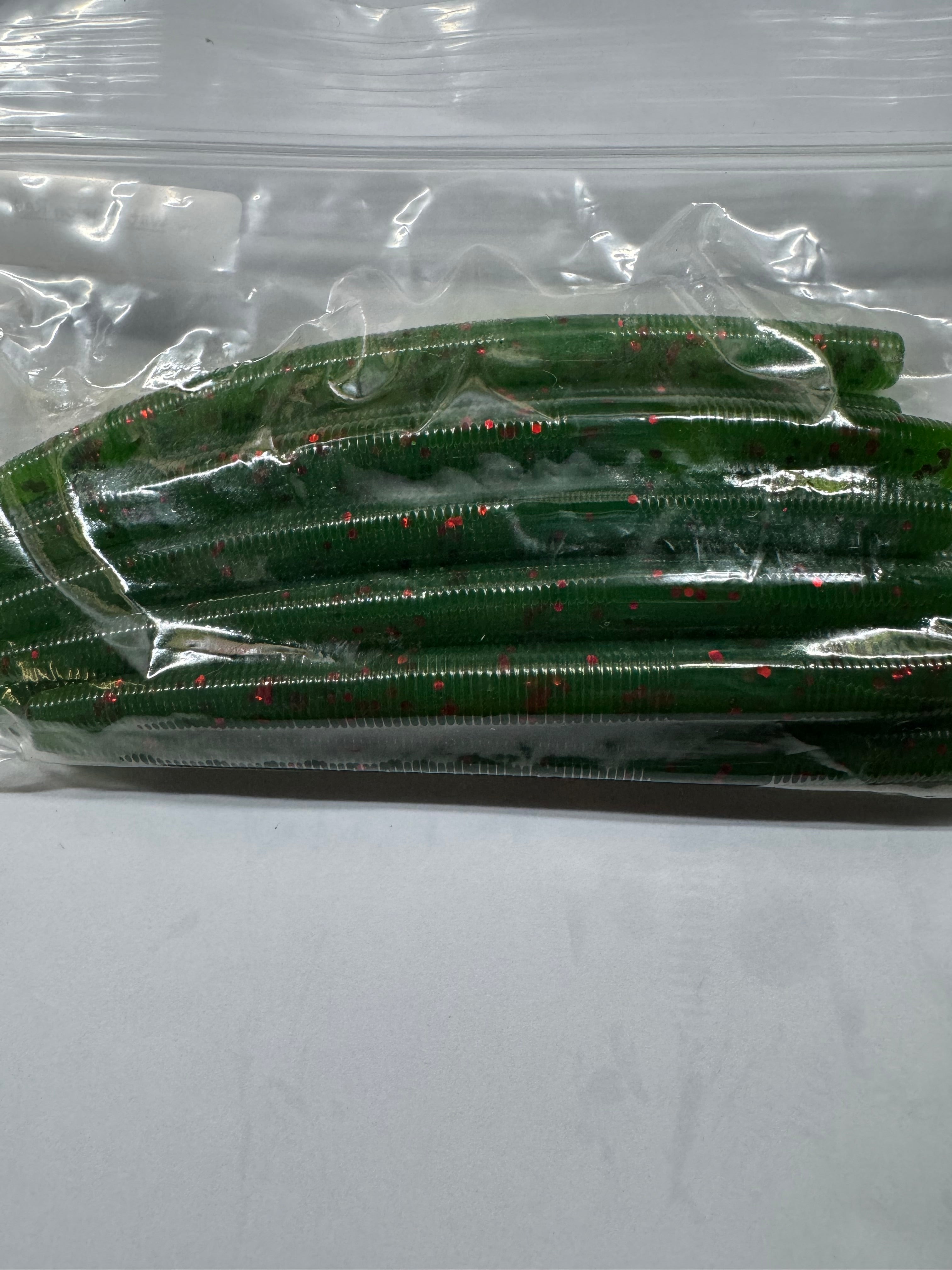 Watermelon Red 5” stick bait non salted 10pk