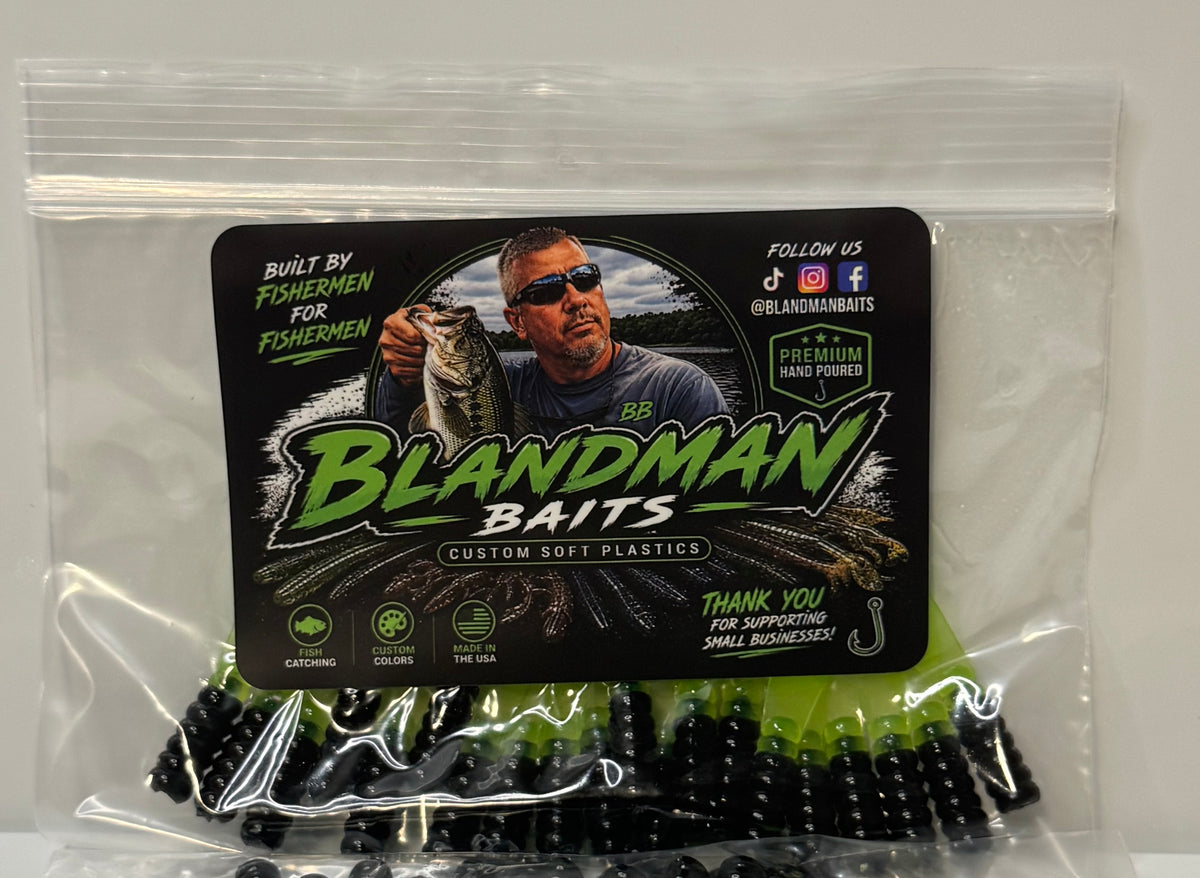 Black & Chartreuse Crappie Slappers