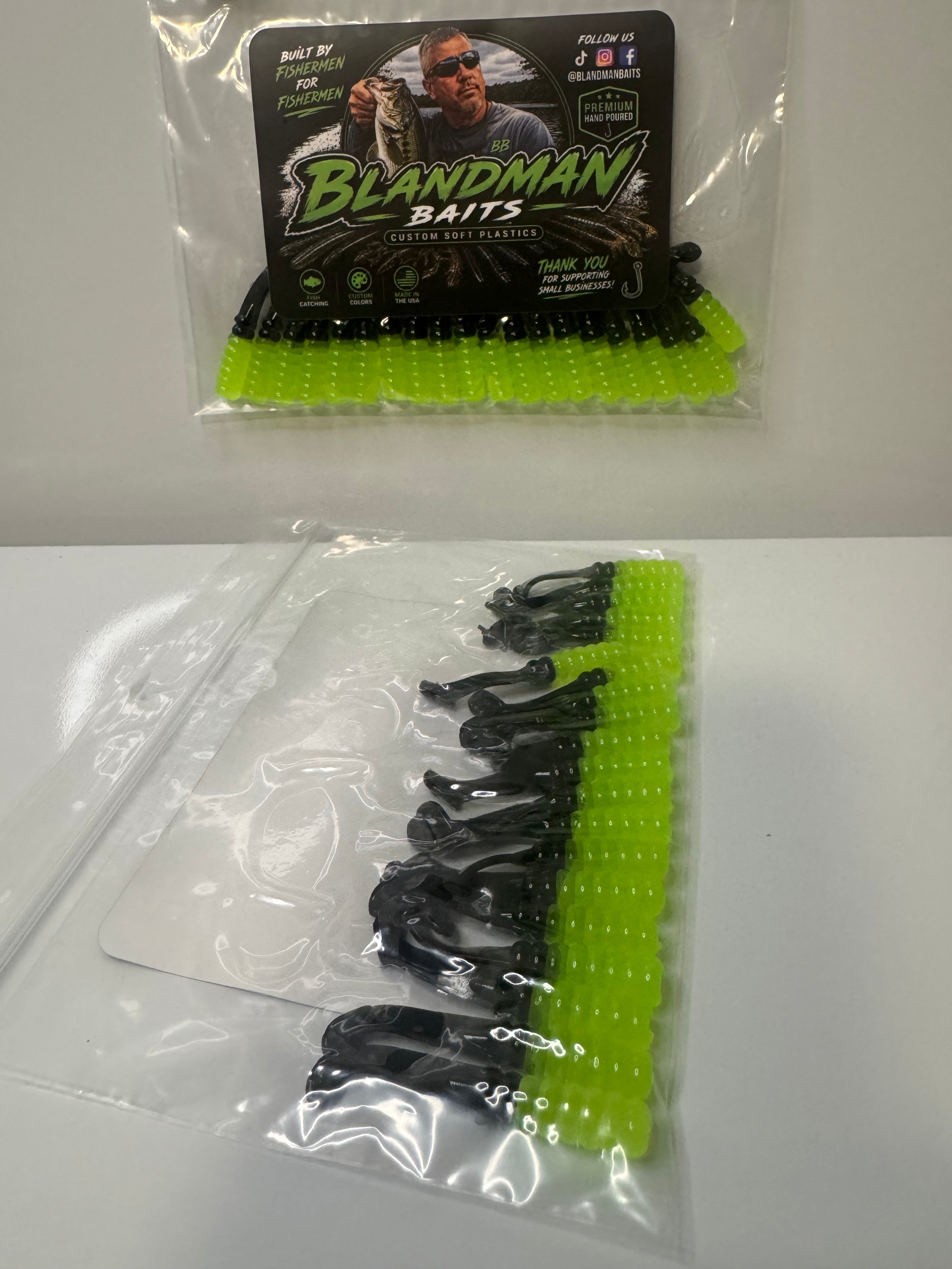 1”3/4 Paddle tail Slayer Crappie lures soft plastic