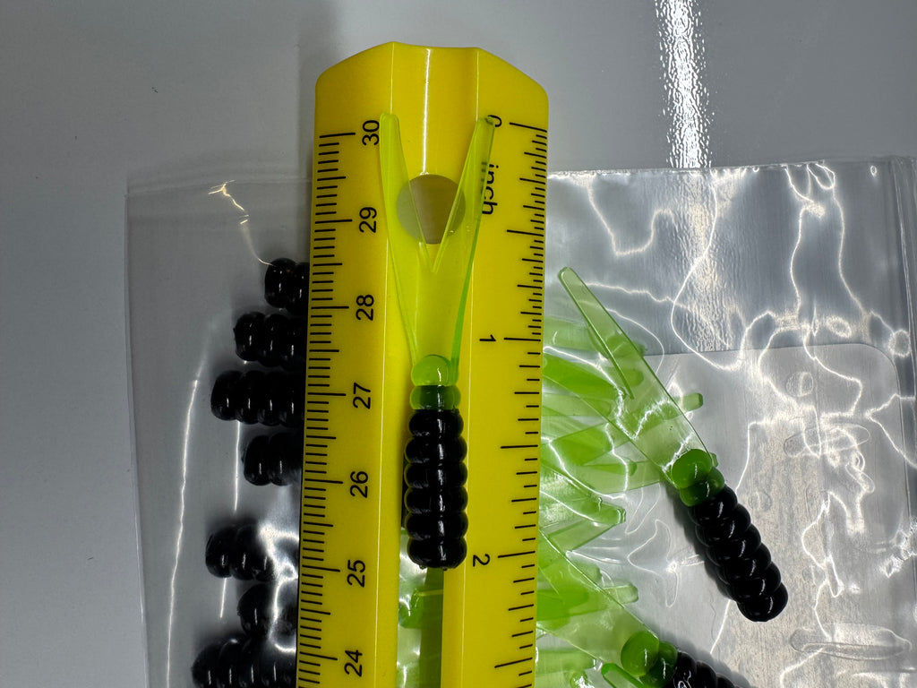 2” Crappie Slapper Black and Lime