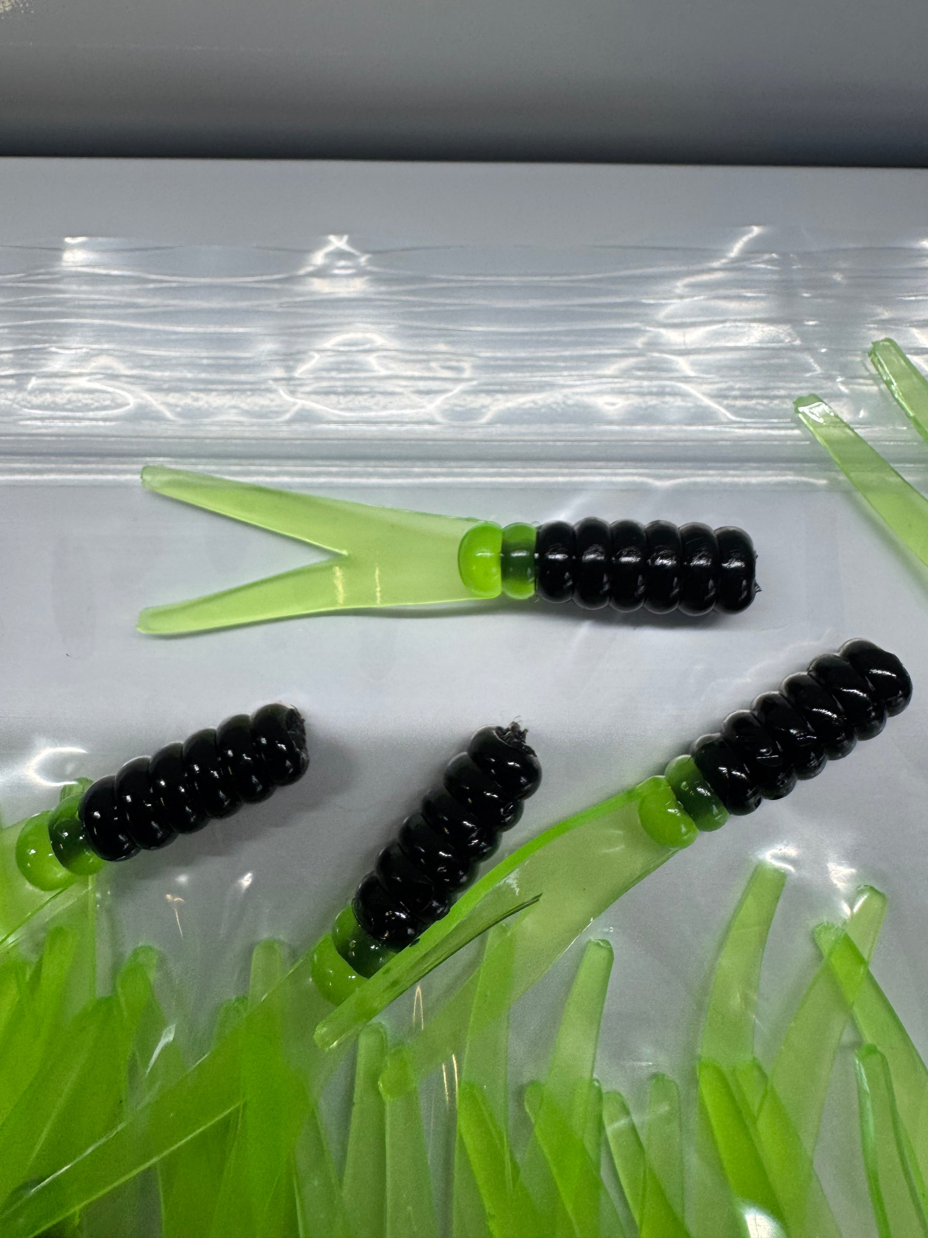 2” Crappie Slapper Black and Lime