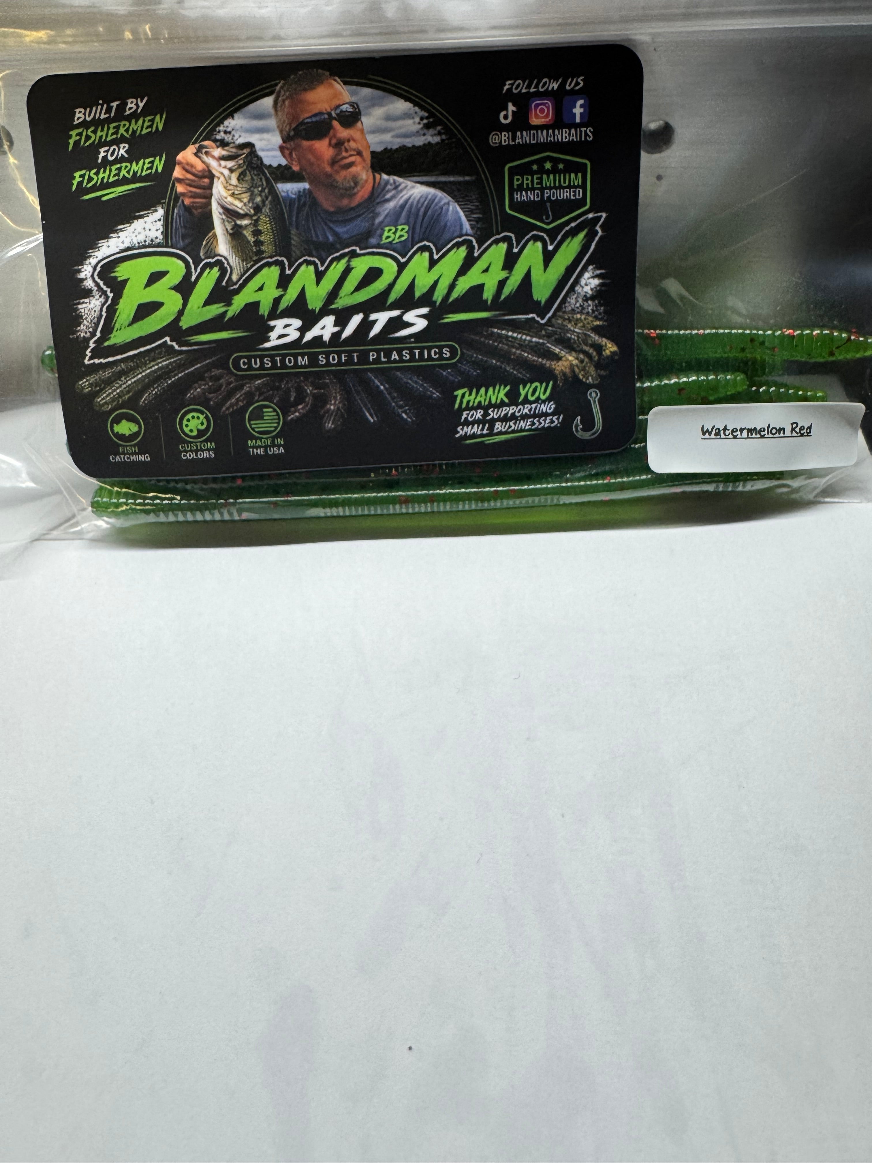 Watermelon Red 5” finesse worms