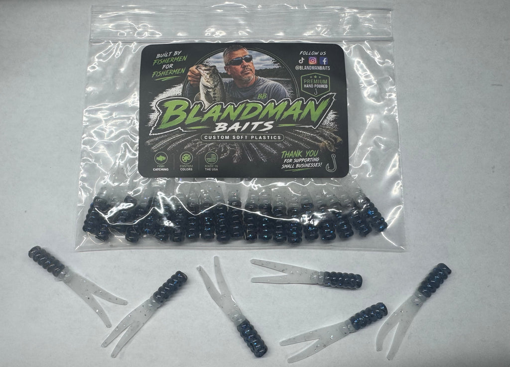 2” Crappie Slappers Blue and White