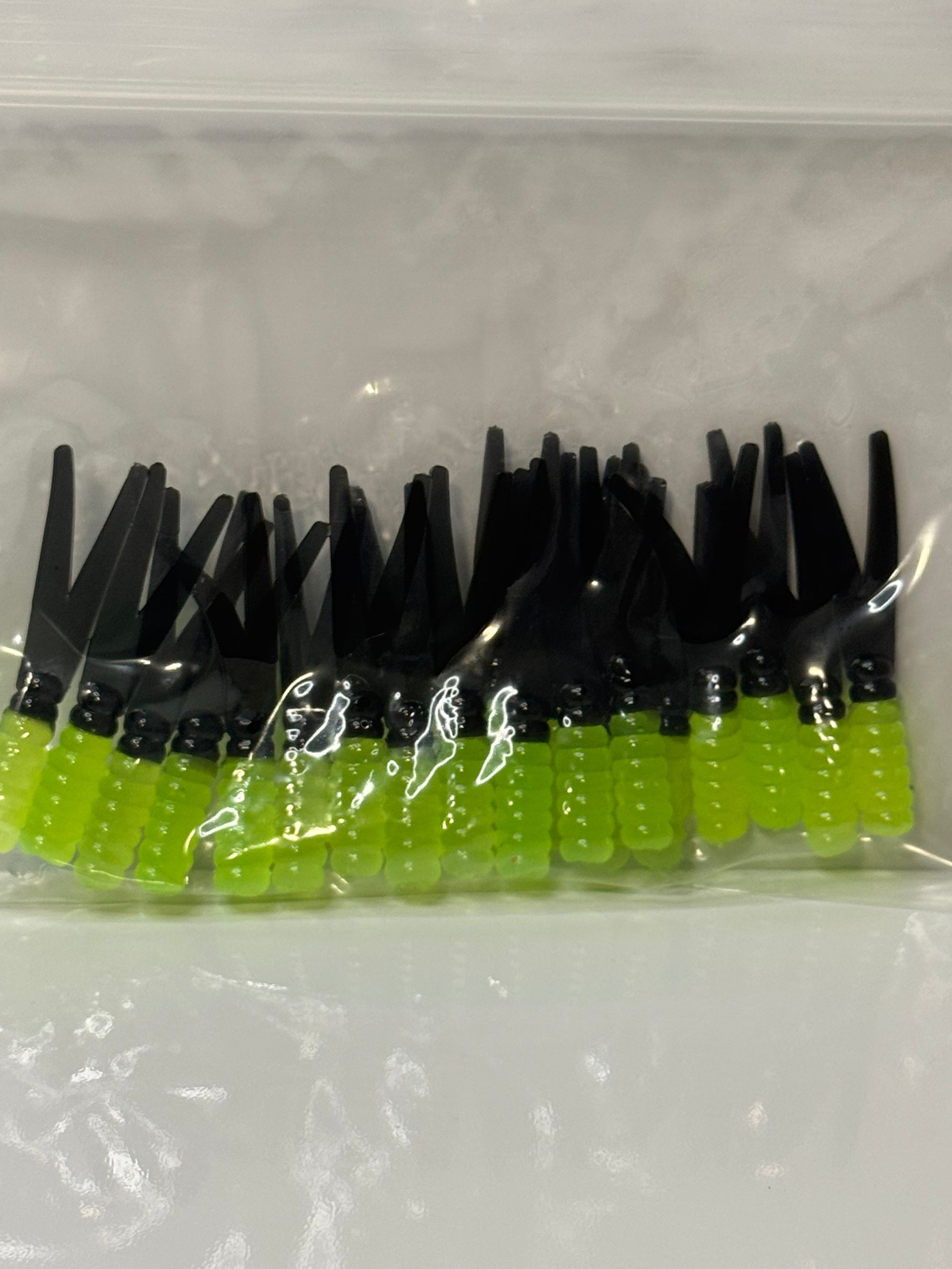 Chartreuse and Black Crappie Slappers