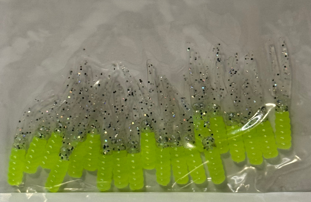 Chartreuse Milk 2” Crappie Slappers