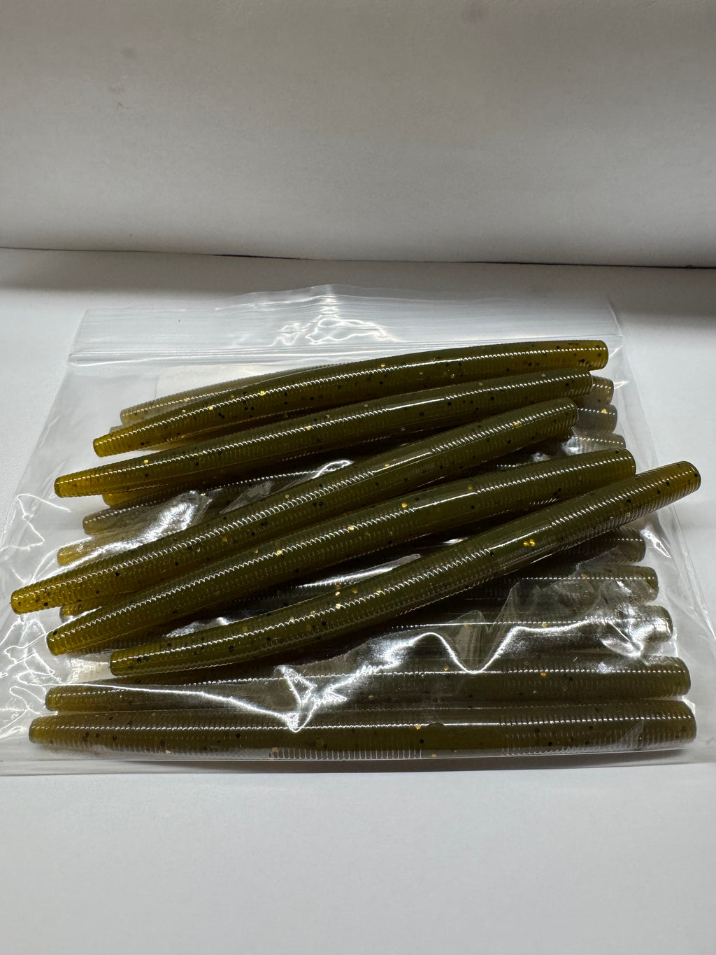 Green Pumpkin 5” stick baits non salted
