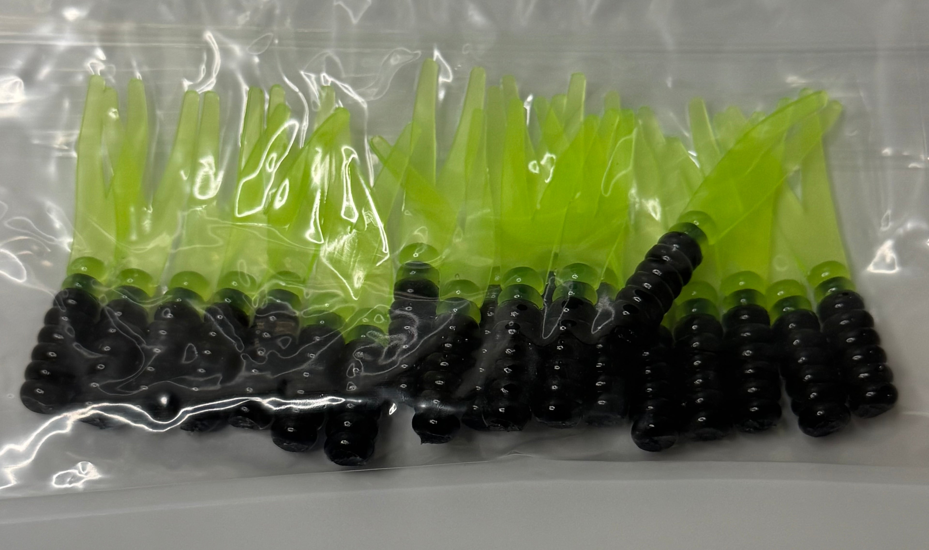 Black & Chartreuse Crappie Slappers