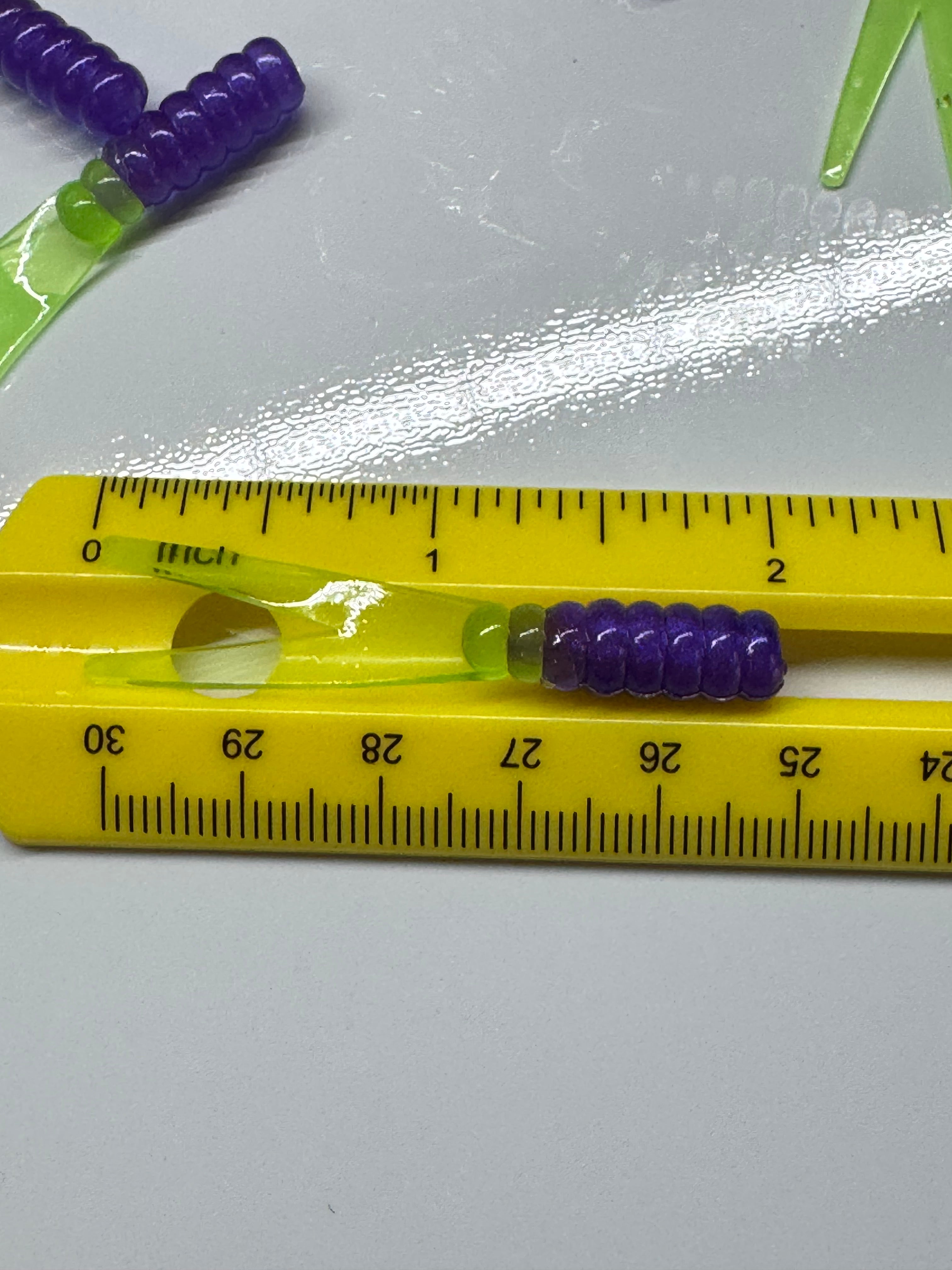 2” Crappie Slappers Purple and lime
