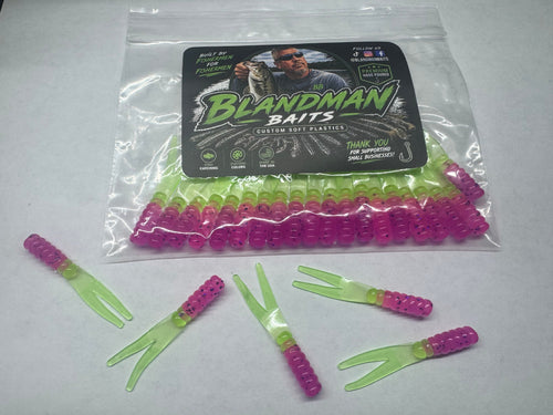 2” Crappie Slappers fork tail